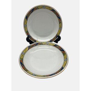 Vintage Carstens Sorau Germany Pair of Coupe Cereal / Soup Bowls 7.5" CNU14